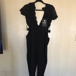 Black Lace Jumpsuits. With tags